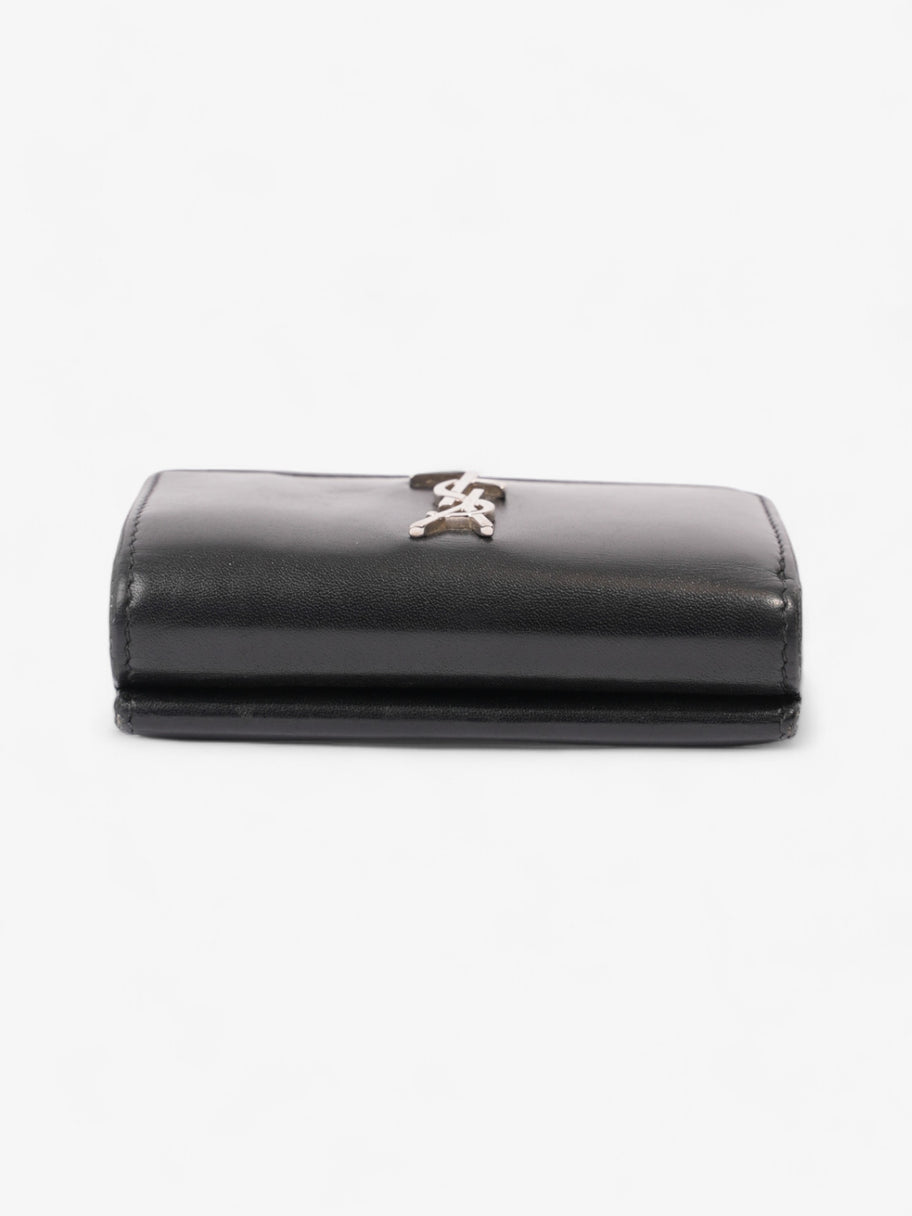 Saint Laurent Monogram Compact Wallet Black / Silver Leather Image 6