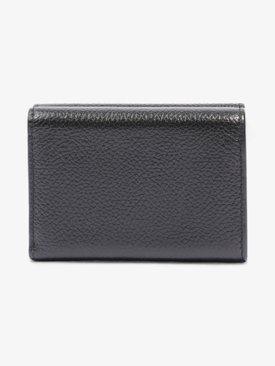 Balenciaga Logo Compact Wallet Black / White Leather Image 2