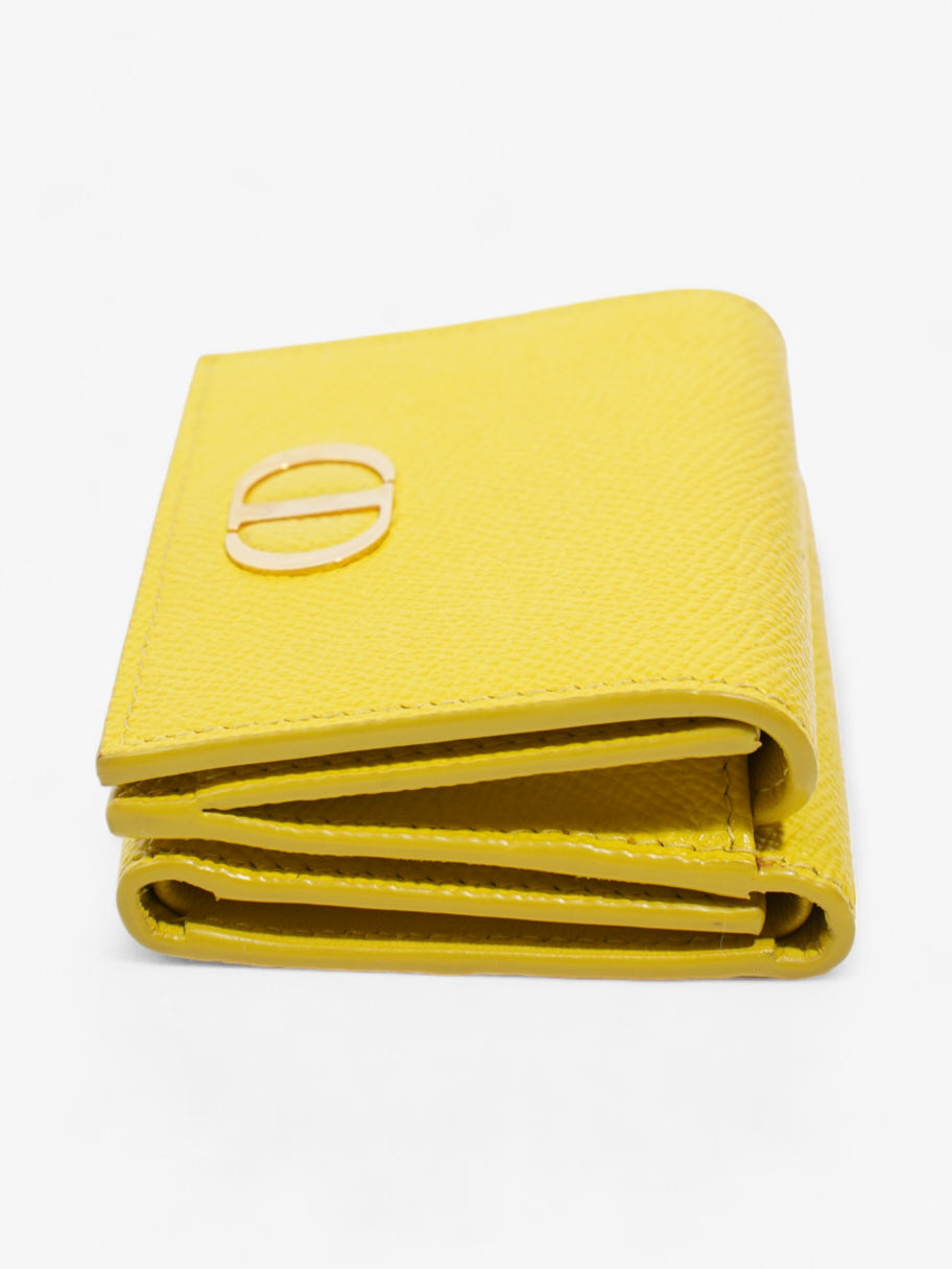 Christian Dior 30 Montaigne Compact Wallet Yellow Leather Image 3