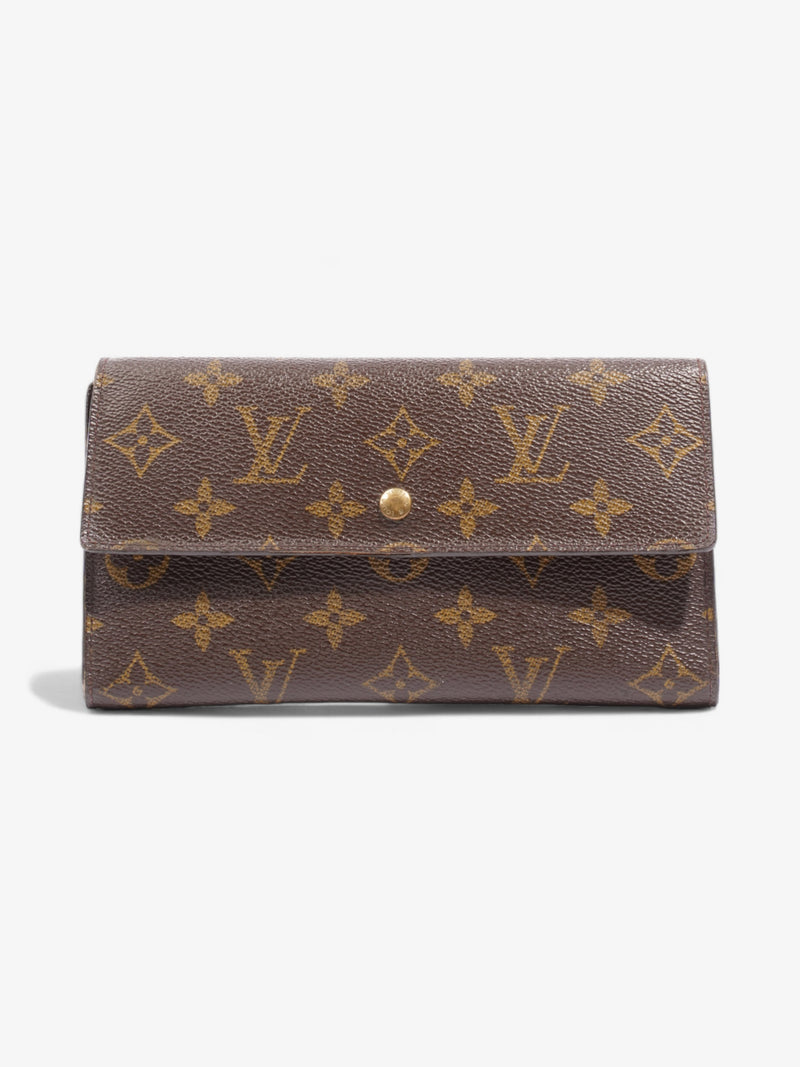  Louis Vuitton Porte Tresor International Long Wallet Monogram Coated Canvas