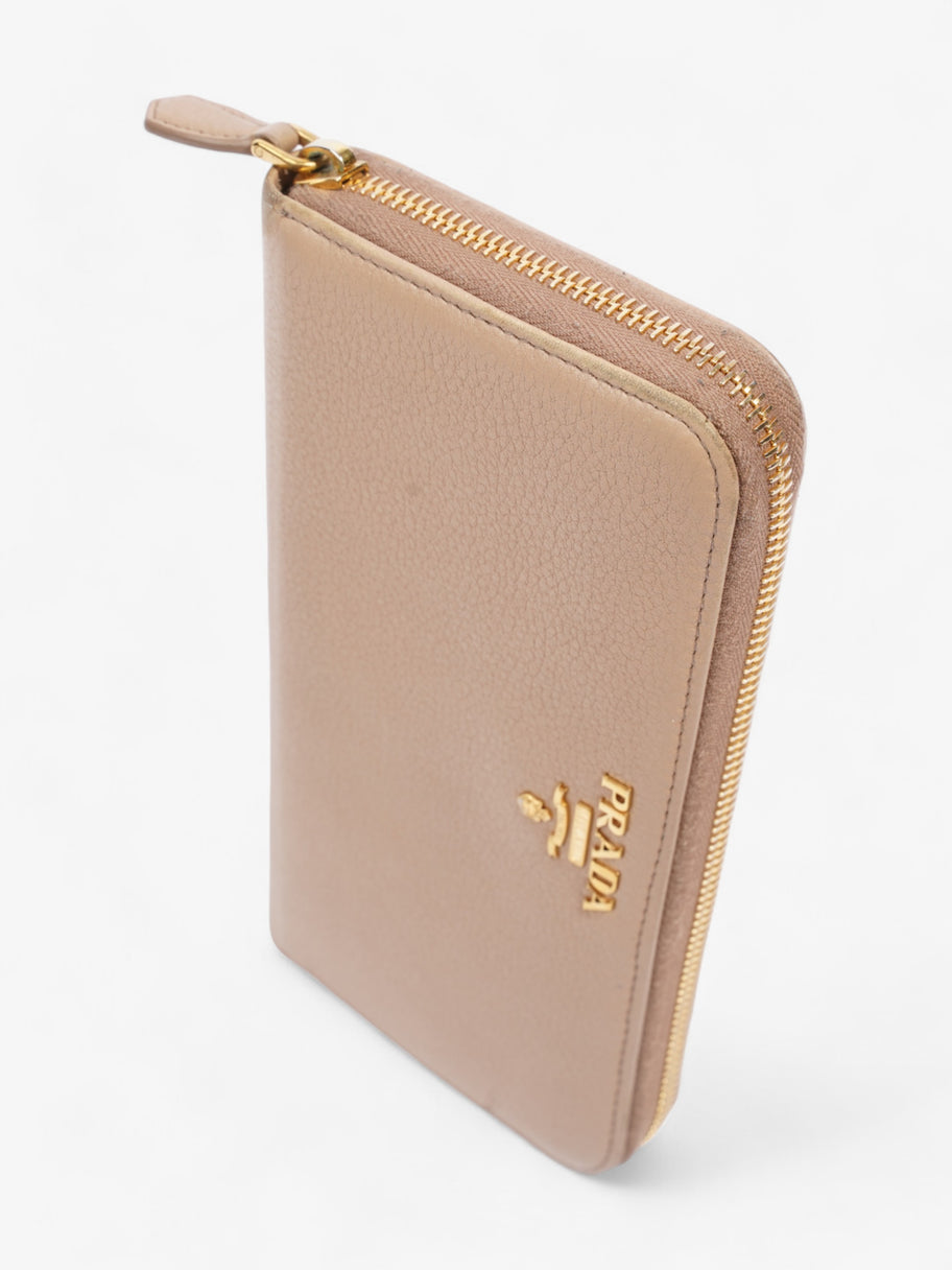 Prada Zip Around Wallet Beige Image 6