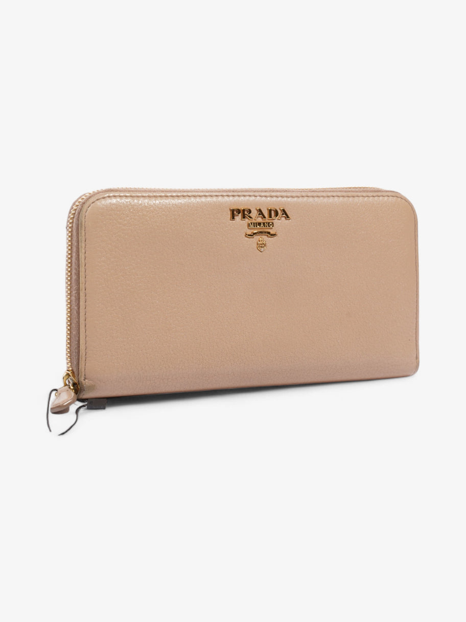 Prada Zip Around Wallet Beige Image 9