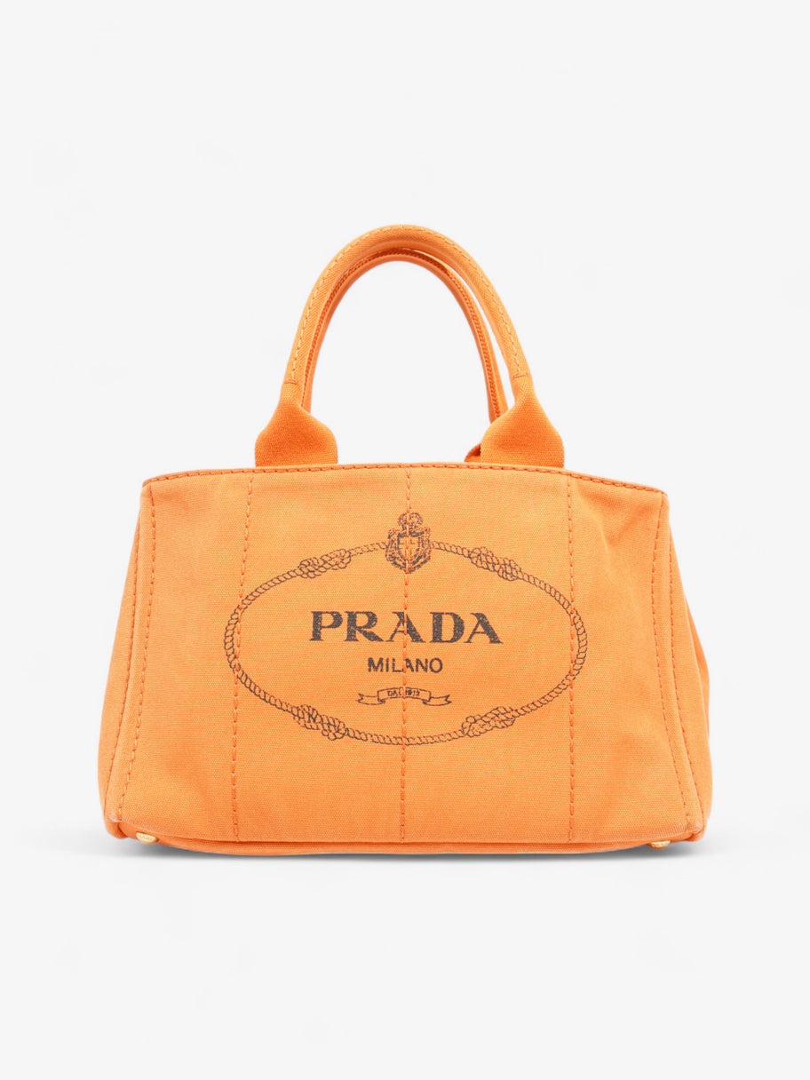 Prada Canapa Tote Orange Canvas Medium Image 1