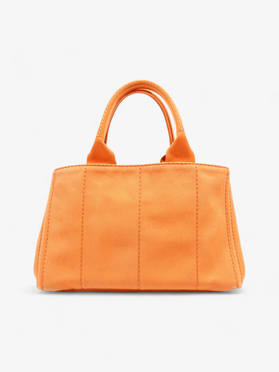 Prada Canapa Tote Orange Canvas Medium Image 4