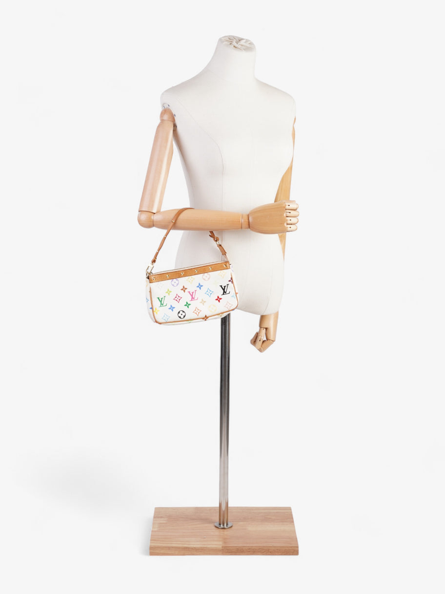 Louis Vuitton Pochette Accessoires White Multicoloured Monogram Coated Canvas Image 2