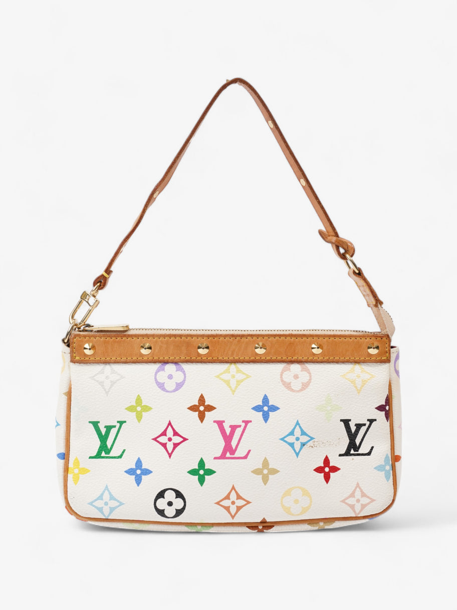 Louis Vuitton Pochette Accessoires White Multicoloured Monogram Coated Canvas Image 1