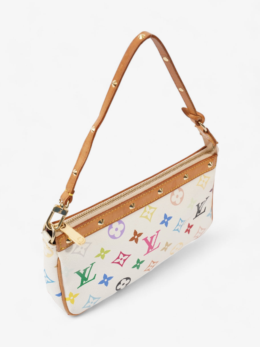 Louis Vuitton Pochette Accessoires White Multicoloured Monogram Coated Canvas Image 7