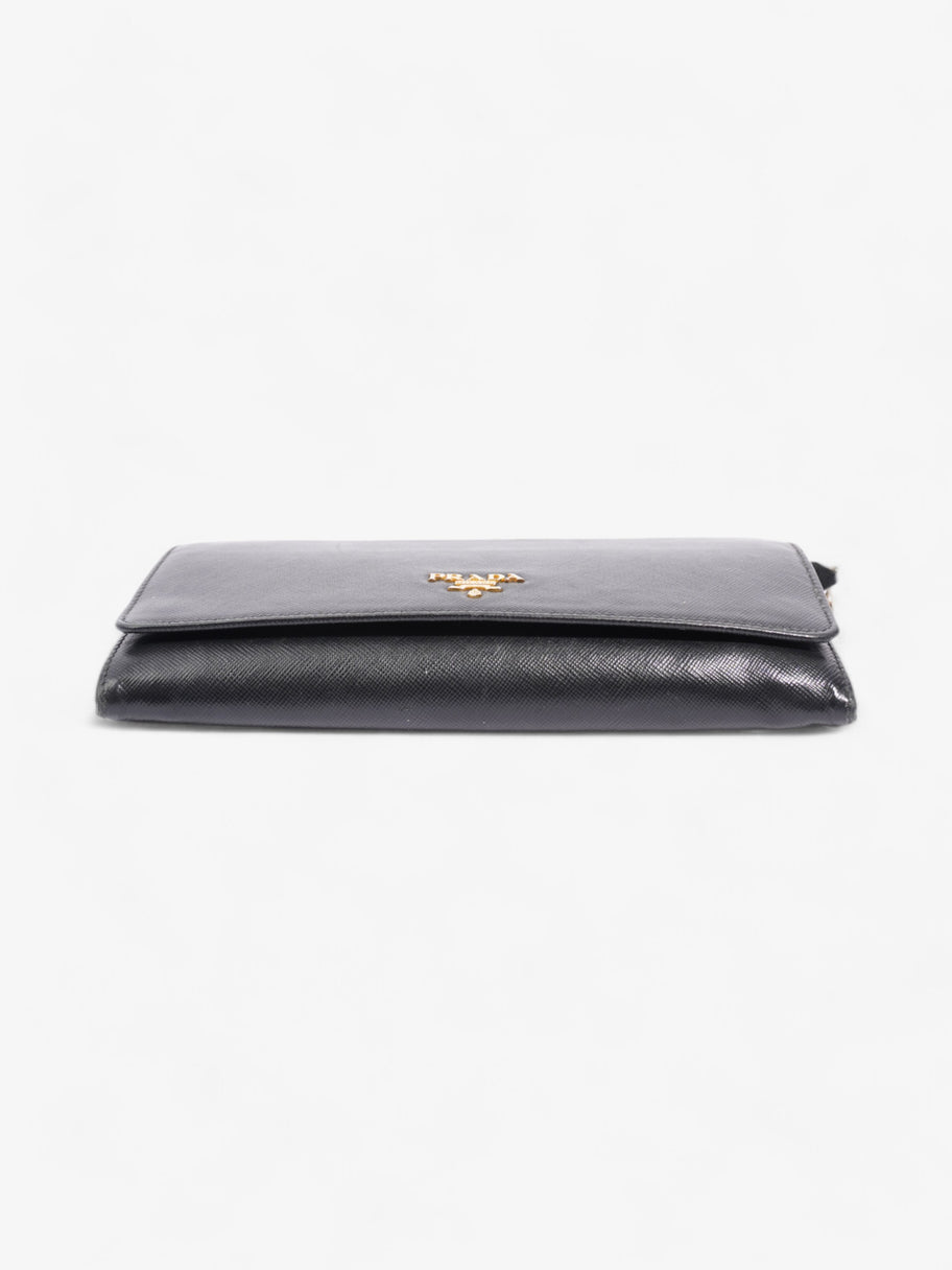 Prada Chain Wallet Black Saffiano Leather Image 6