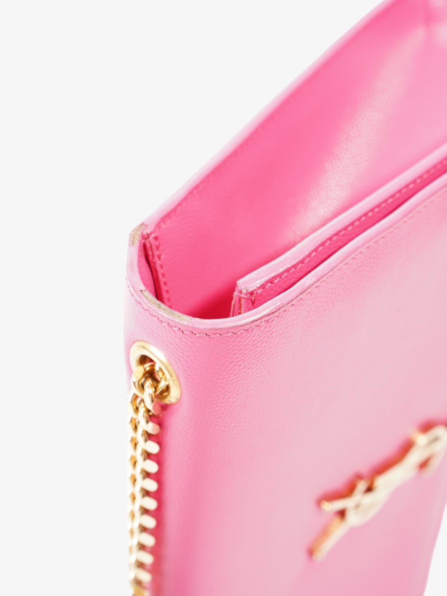 Saint Laurent Kate Neon Pink Grained Leather Image 10