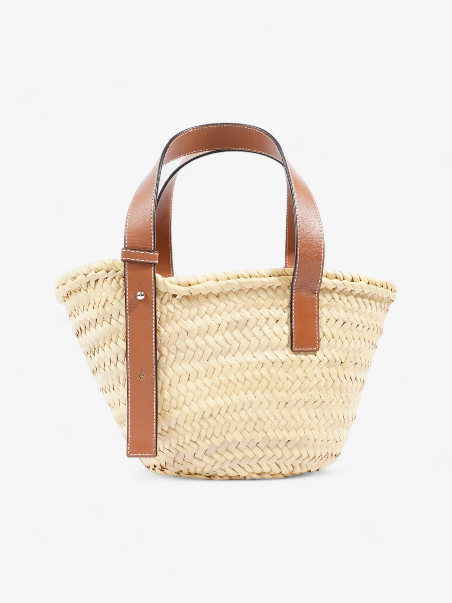 Loewe Basket Bag Brown Raffia Small Image 4