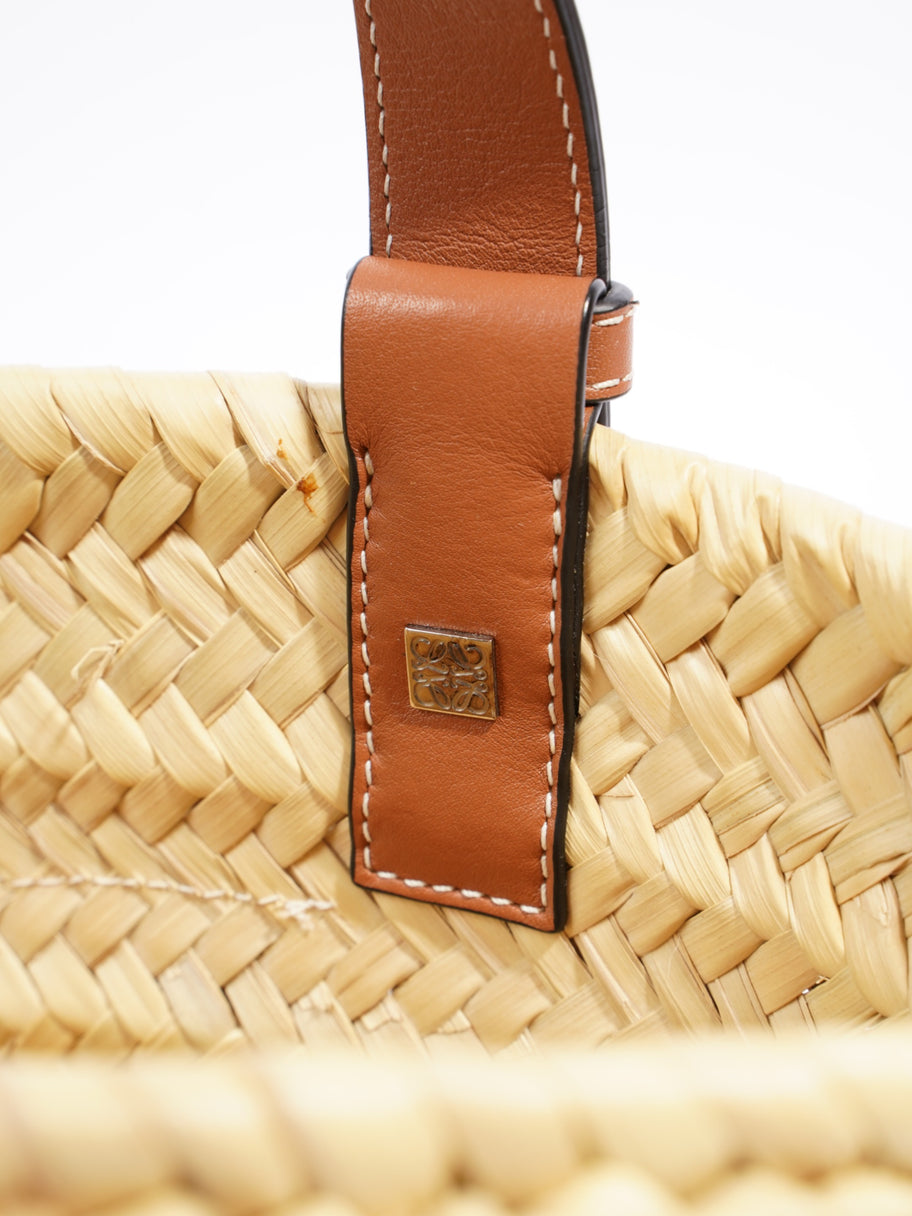 Loewe Basket Bag Brown Raffia Small Image 7