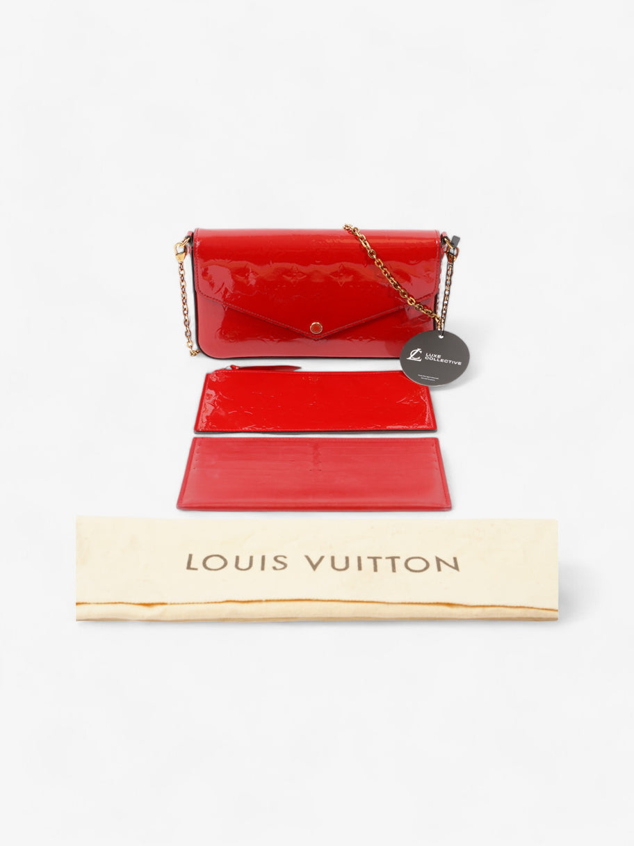 Louis Vuitton Pochette Felicie Red Vernis Leather Image 11