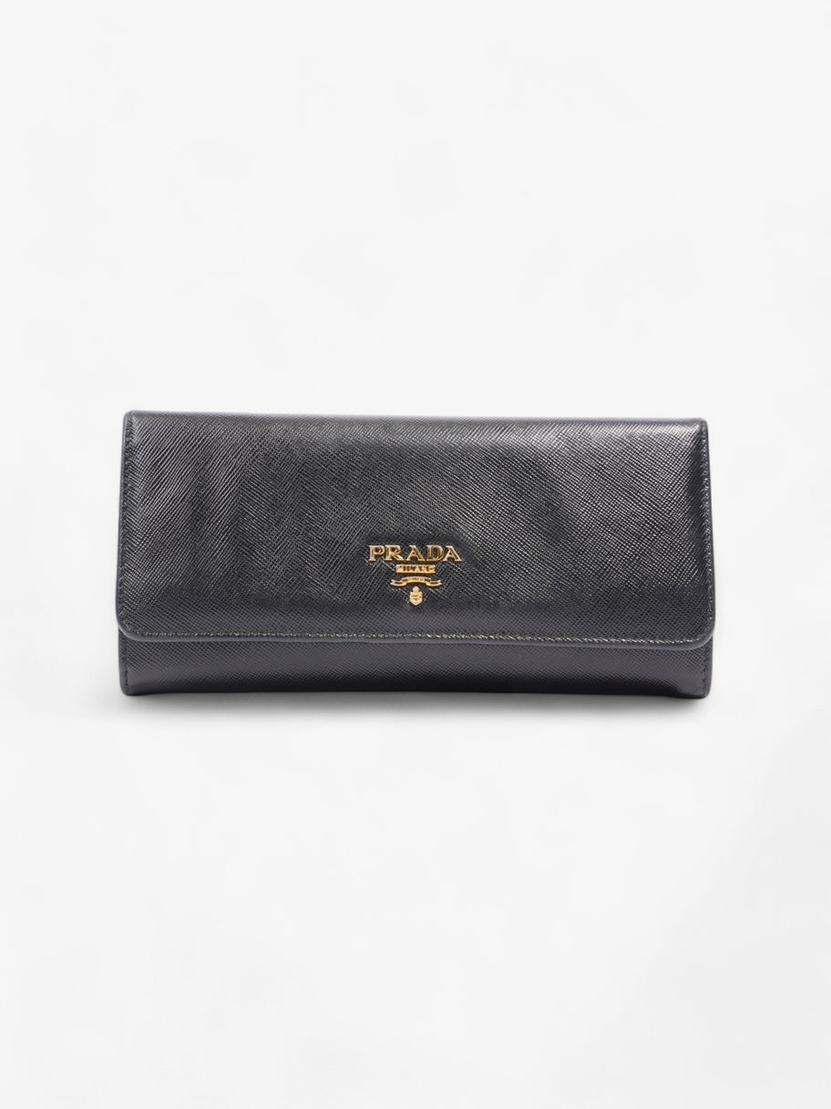 Prada Long Wallet Black Saffiano Leather Image 8