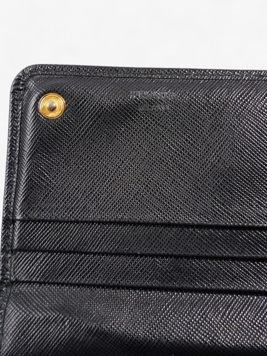 Prada Long Wallet Black Saffiano Leather Image 11