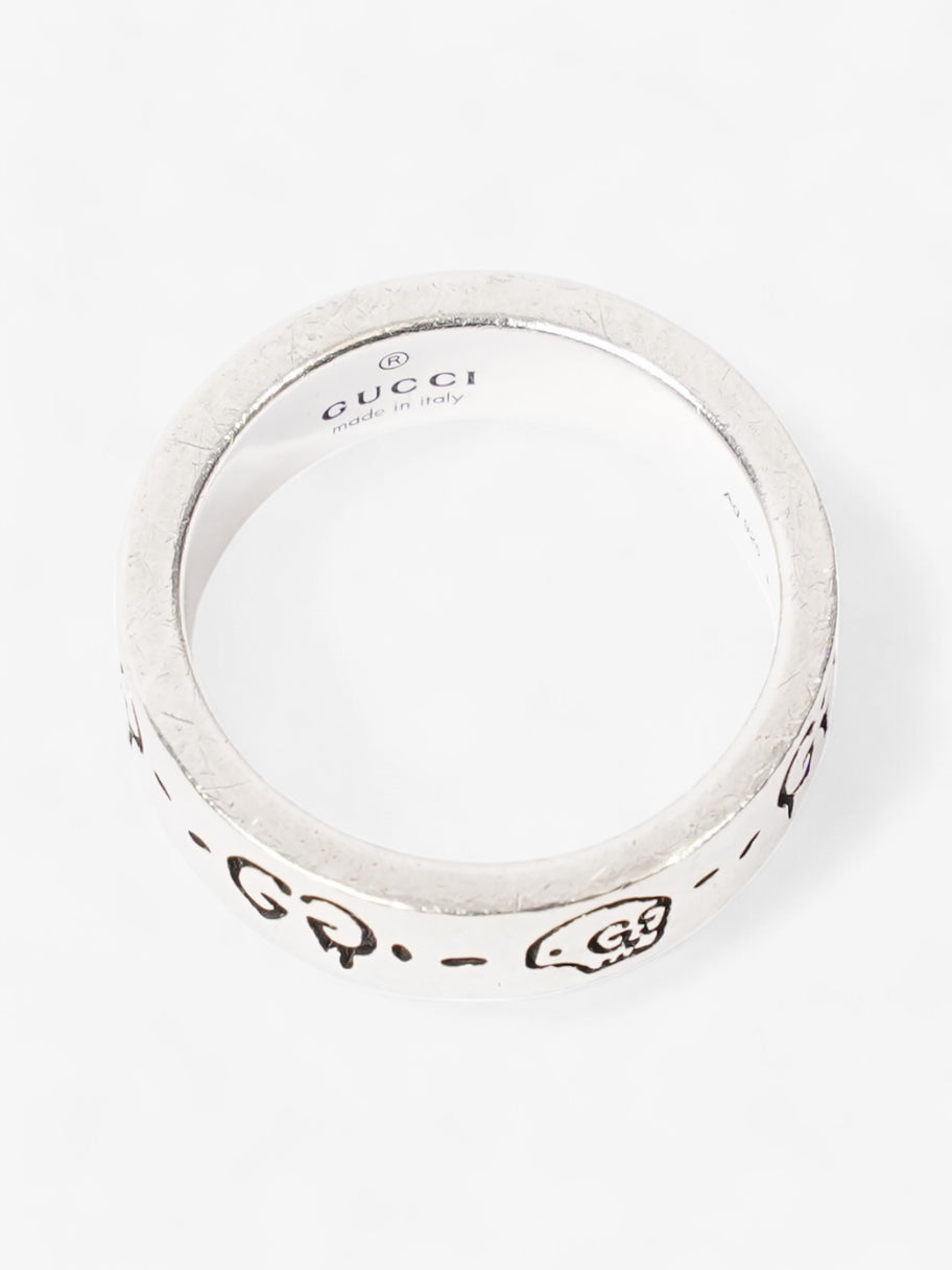 Gucci Ghost Ring Silver / Black Silver Sterling 11 Image 6