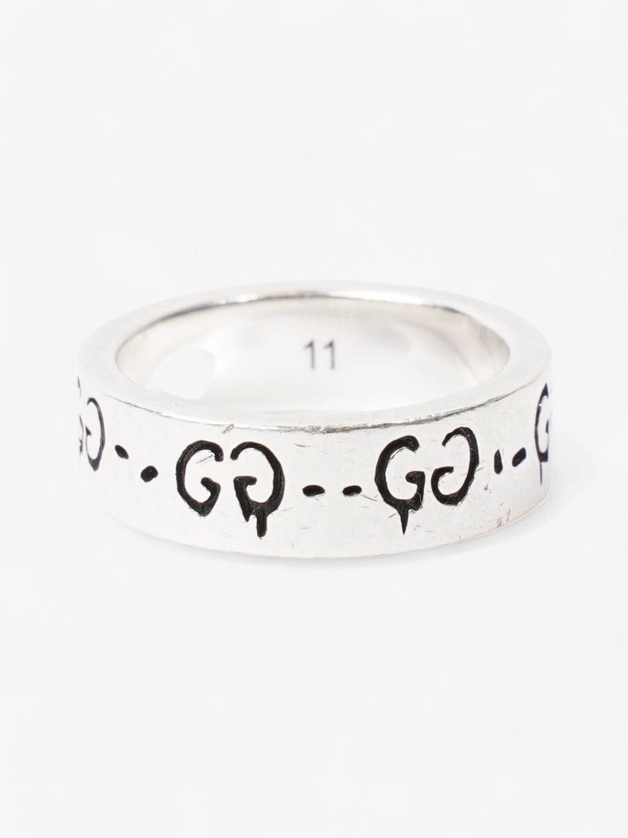 Gucci Ghost Ring Silver / Black Silver Sterling 11 Image 7