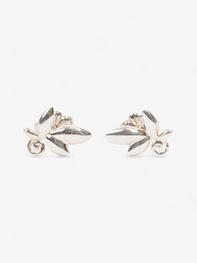  Tiffany and Co Paloma Picasso Olive Leaf Earrings Silver Silver Sterling