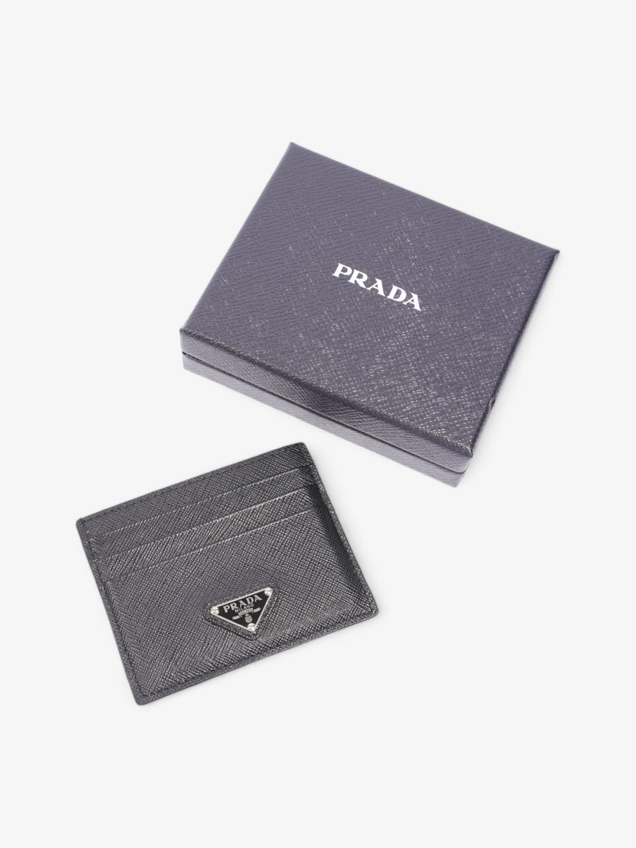 Prada Card Case Holder Black Saffiano Leather Image 6