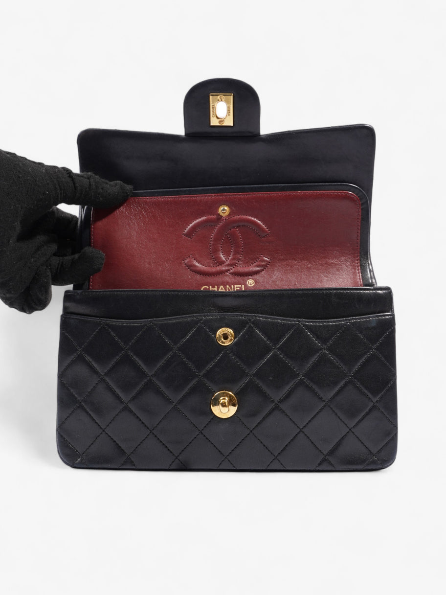 Chanel Classic Double Flap Black Lambskin Leather Small Image 8