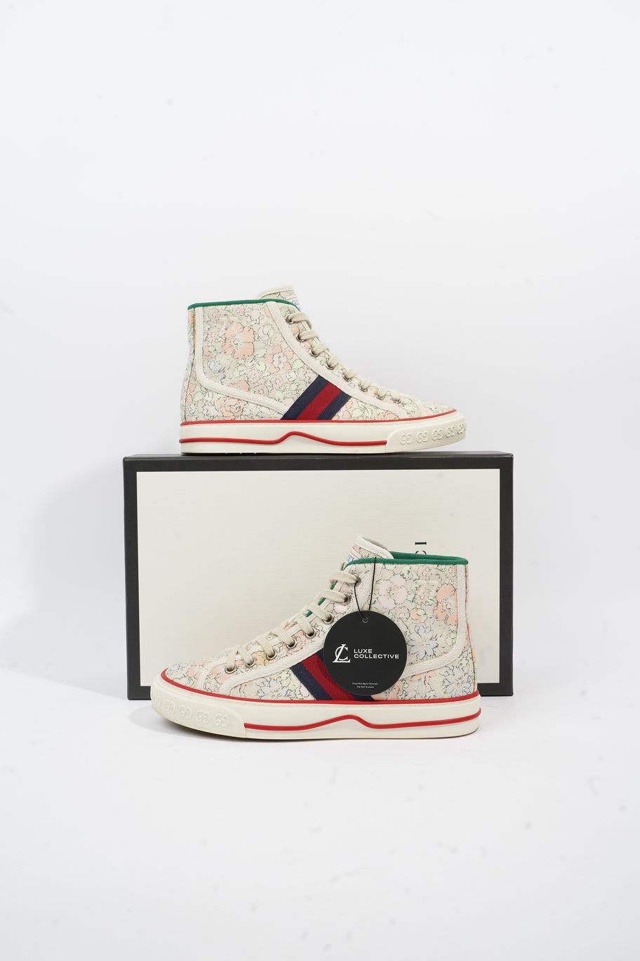 Gucci Tennis 1977 High Top Floral Print Canvas EU 35.5 UK 2.5 Image 9