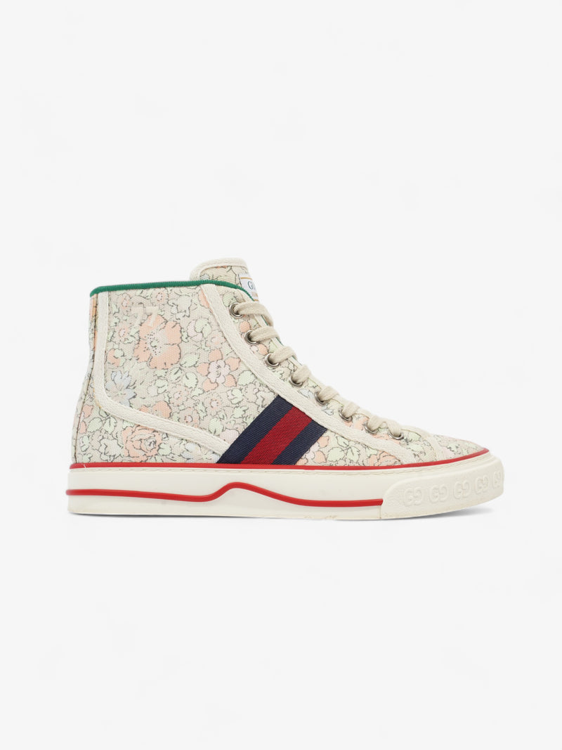  Gucci Tennis 1977 High Top Floral Print Canvas EU 35.5 UK 2.5