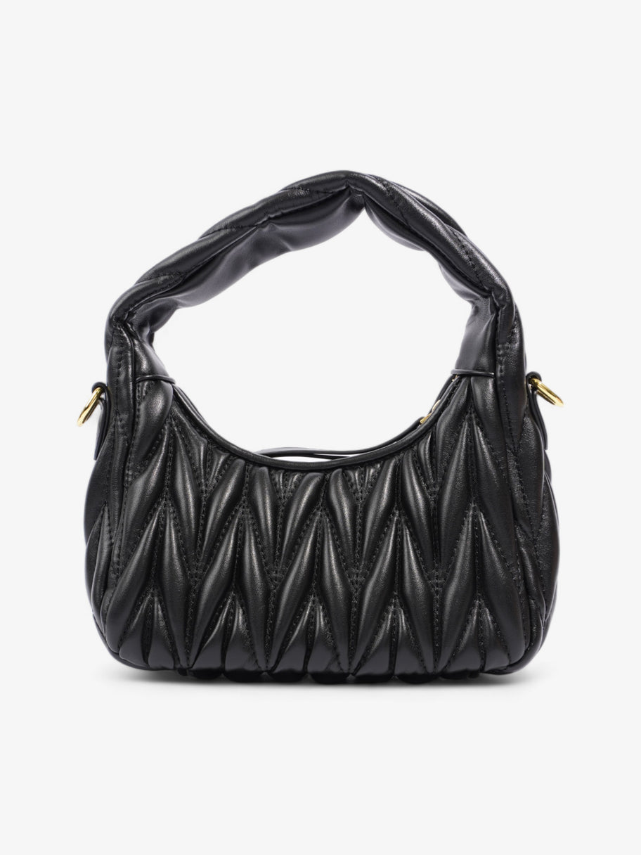 Miu Miu Hobo Bag Black Matelasse Leather Image 4