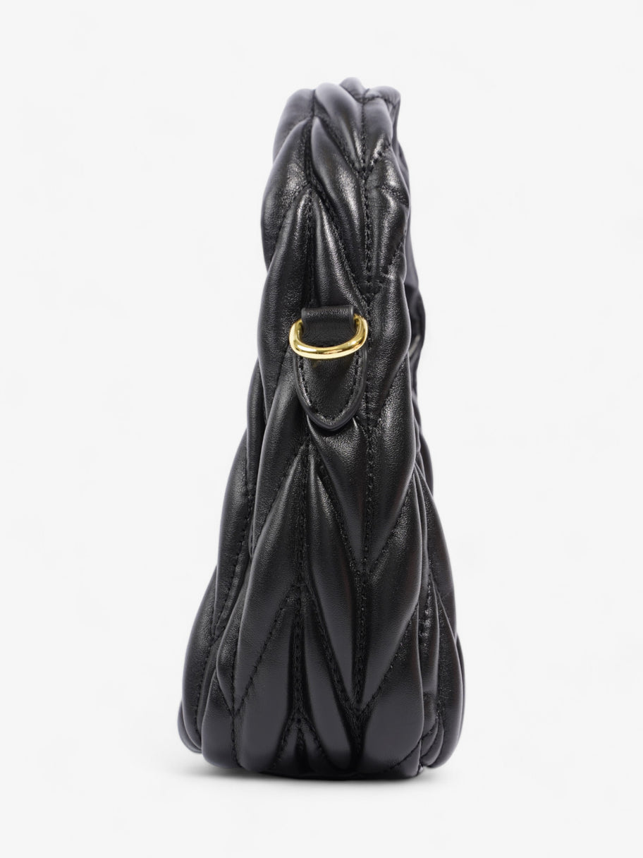 Miu Miu Hobo Bag Black Matelasse Leather Image 5