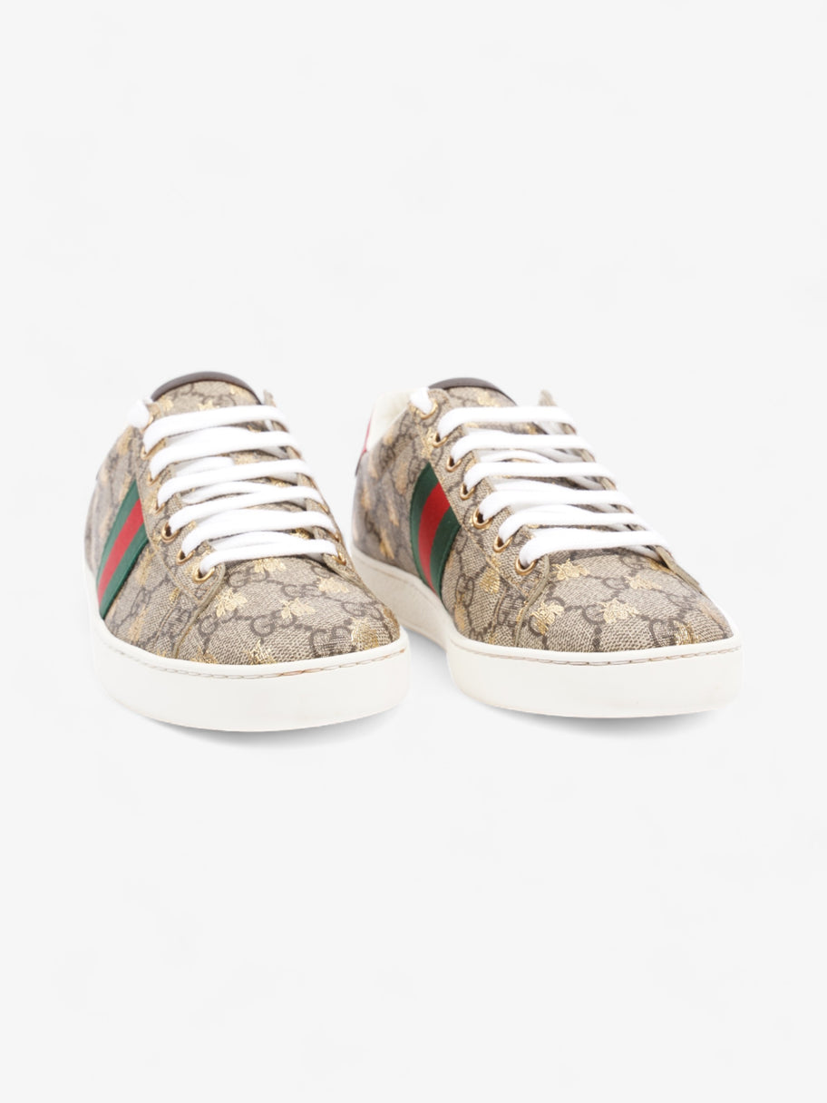 Gucci Ace GG Bee Supreme Sneakers Beige Monogram / Green / Red Canvas EU 38.5 UK 5.5 Image 2