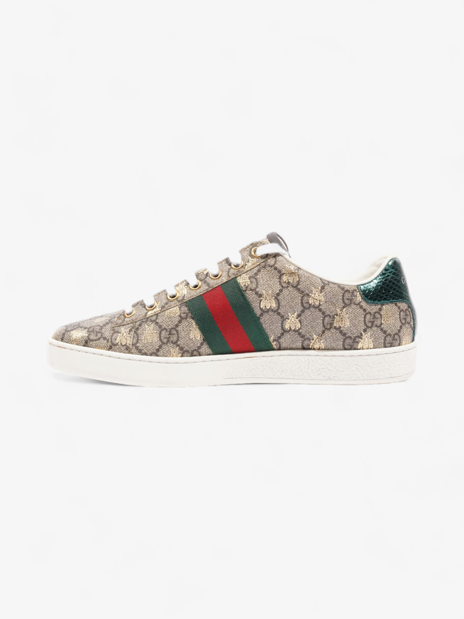 Gucci Ace GG Bee Supreme Sneakers Beige Monogram / Green / Red Canvas EU 38.5 UK 5.5 Image 3