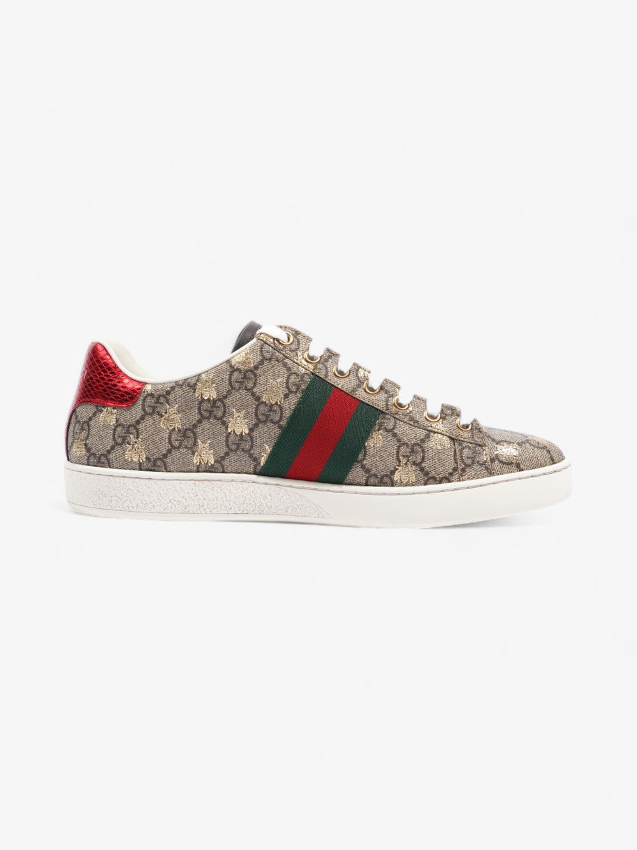 Gucci Ace GG Bee Supreme Sneakers Beige Monogram / Green / Red Canvas EU 38.5 UK 5.5 Image 4