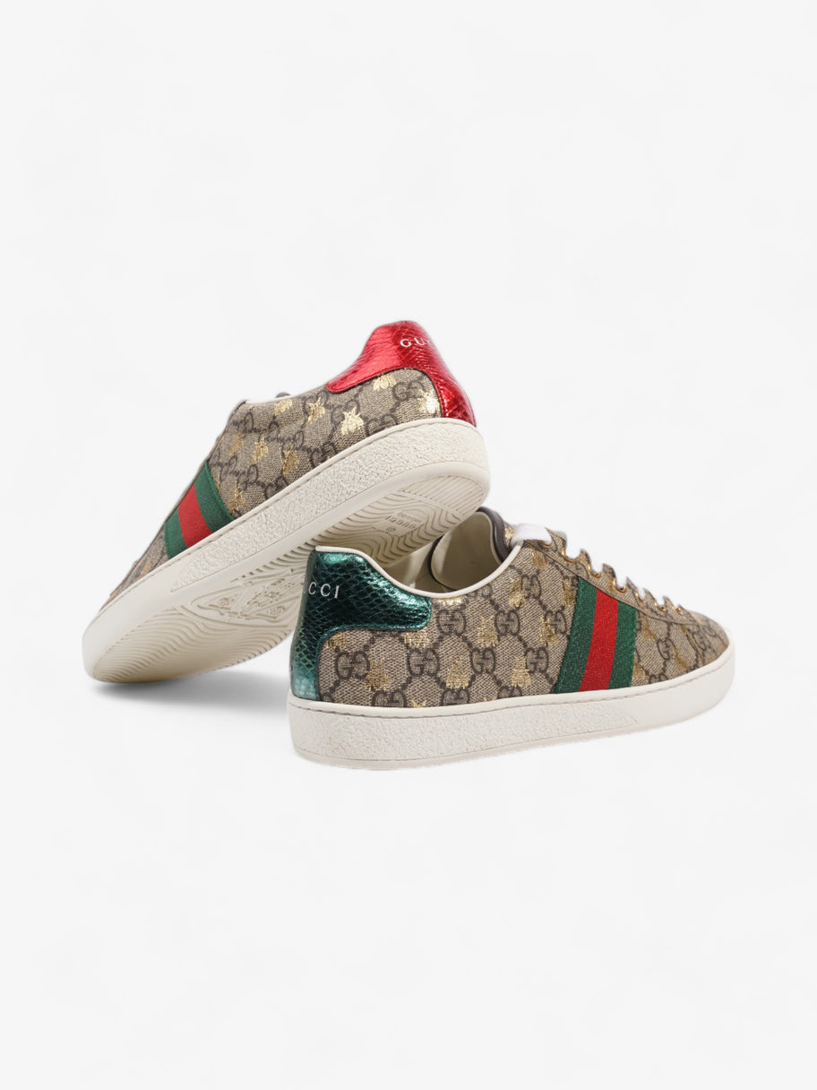 Gucci Ace GG Bee Supreme Sneakers Beige Monogram / Green / Red Canvas EU 38.5 UK 5.5 Image 8