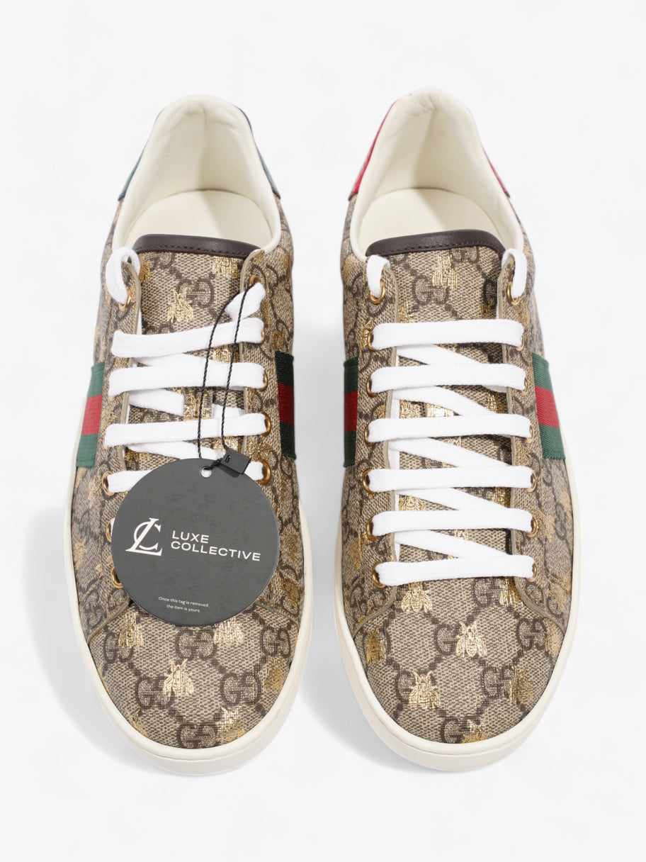 Gucci Ace GG Bee Supreme Sneakers Beige Monogram / Green / Red Canvas EU 38.5 UK 5.5 Image 9