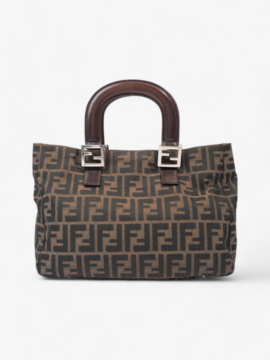 Fendi Zucca Tote Brown Canvas Image 4