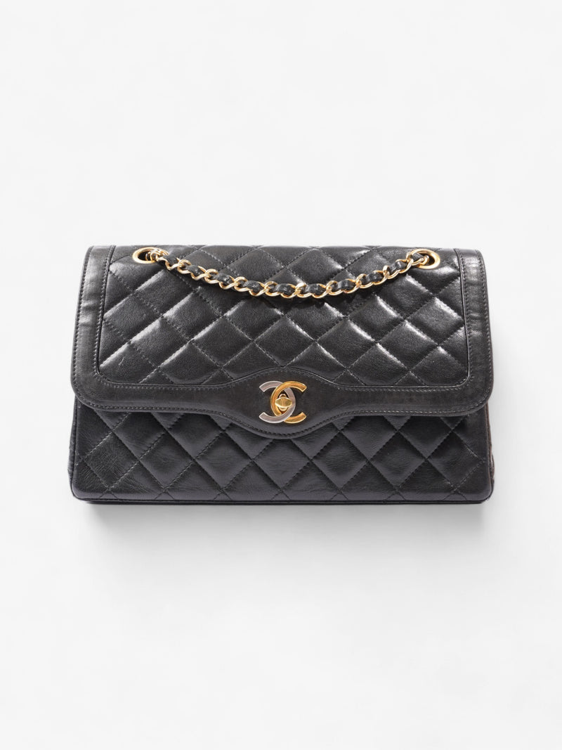  Chanel Paris Flap Black Calfskin Leather