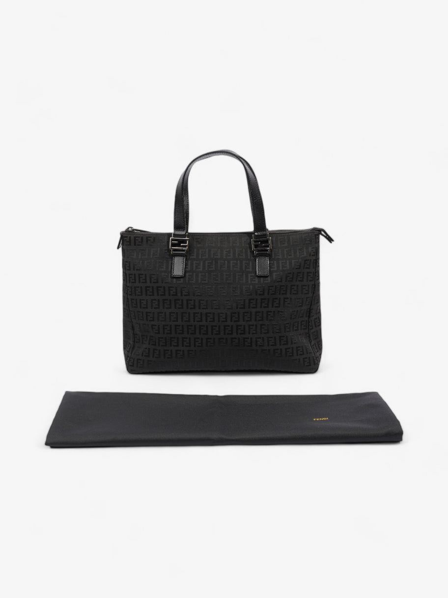 Fendi Zucca Tote Black Canvas Image 16