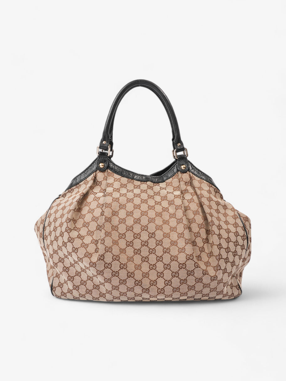 Gucci Sukey Large Beige And Ebony GG Supreme Canvas Image 4