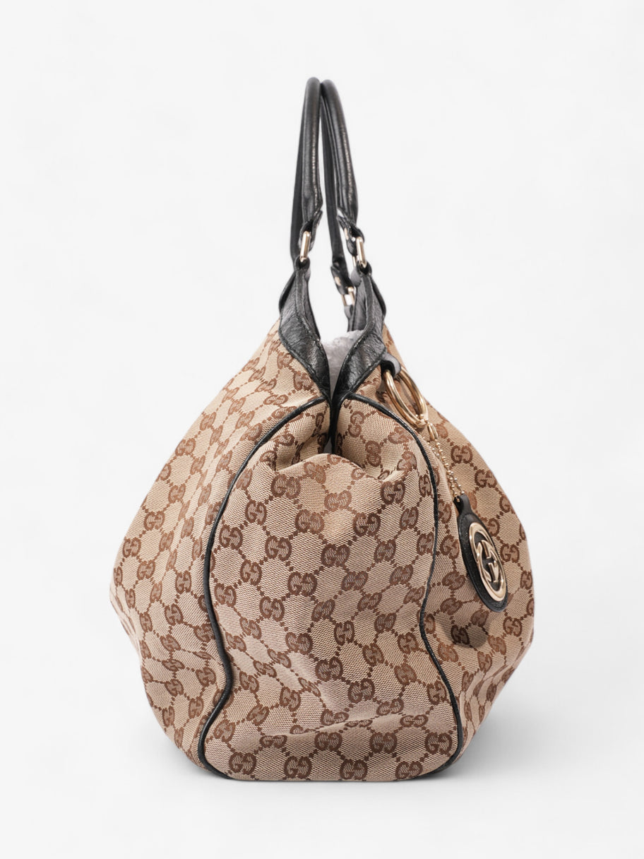 Gucci Sukey Large Beige And Ebony GG Supreme Canvas Image 5