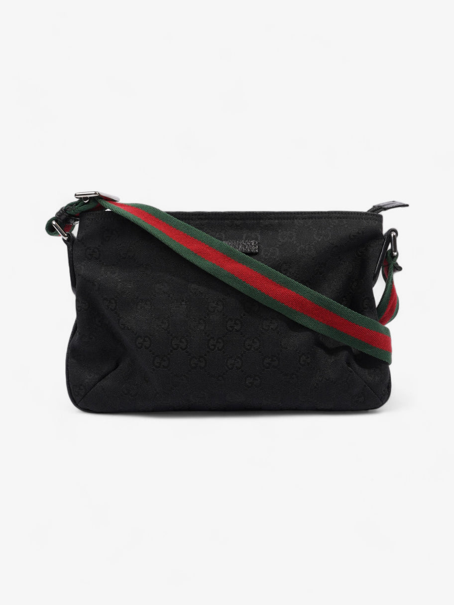 Gucci GG Web Messenger Bag Black / Red / Green Canvas Image 1