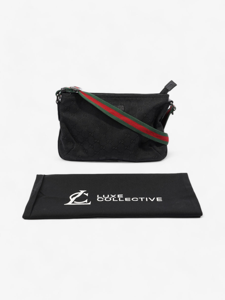 Gucci GG Web Messenger Bag Black / Red / Green Canvas Image 8