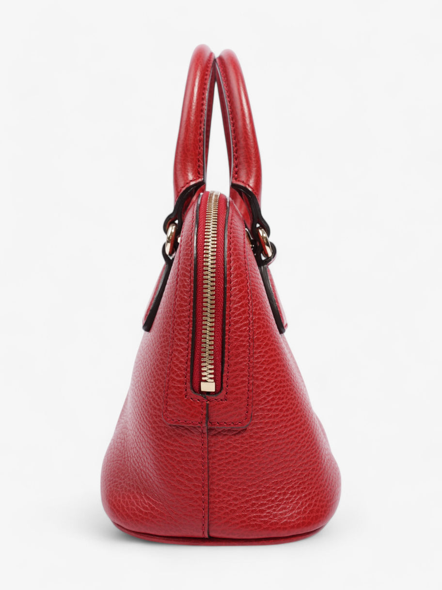 Gucci 2Way Handbag Red Leather Image 3