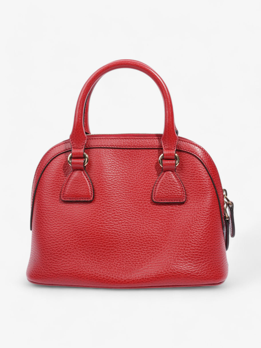 Gucci 2Way Handbag Red Leather Image 4