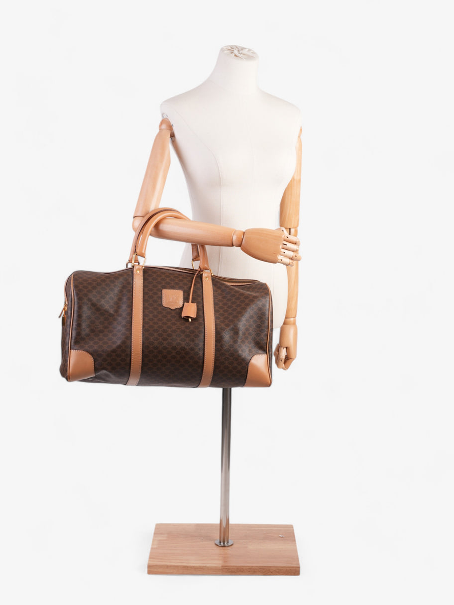 Celine Triomphe Bowling Bag Brown Coated Canvas Image 2