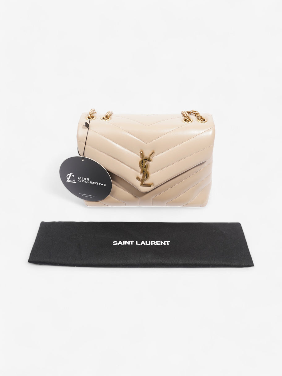 Saint Laurent Lou Lou Dark Beige Calfskin Leather Small Image 9