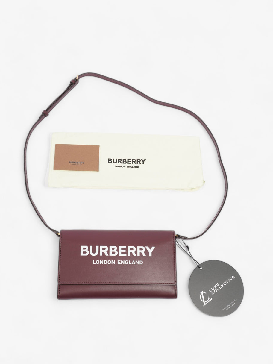 Hazelmere Wallet On Strap Burgundy Leather Image 9