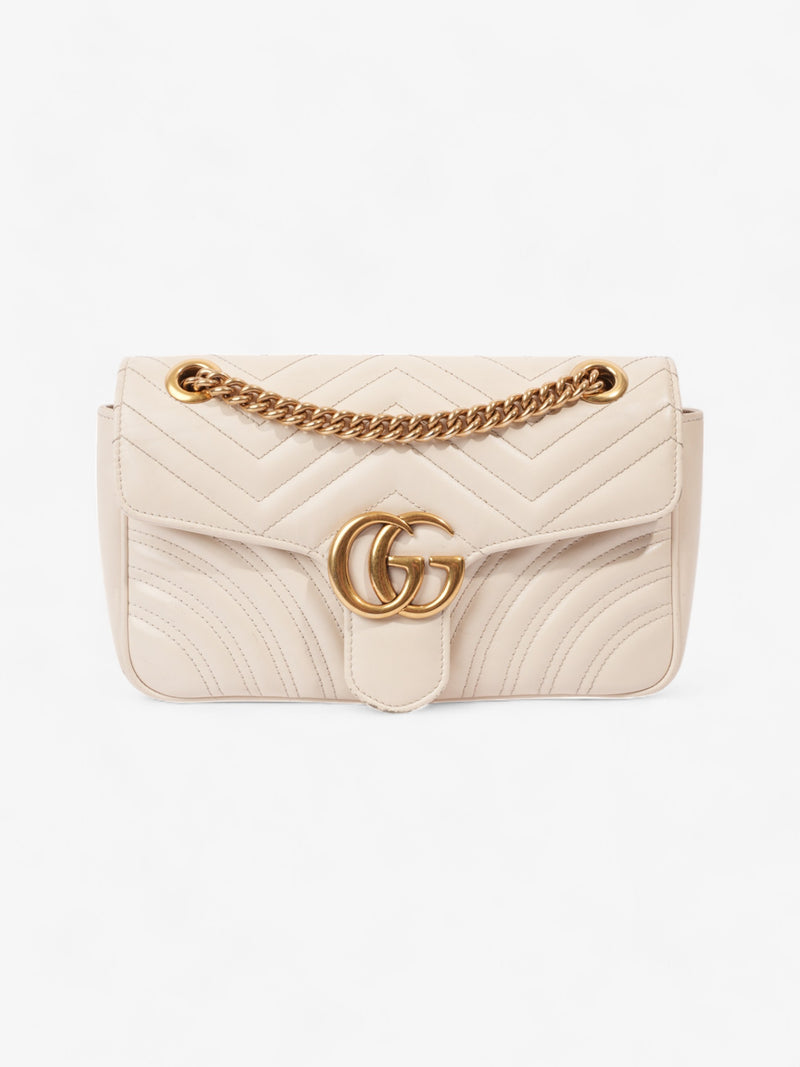  Gucci GG Marmont White Matelasse Leather Small