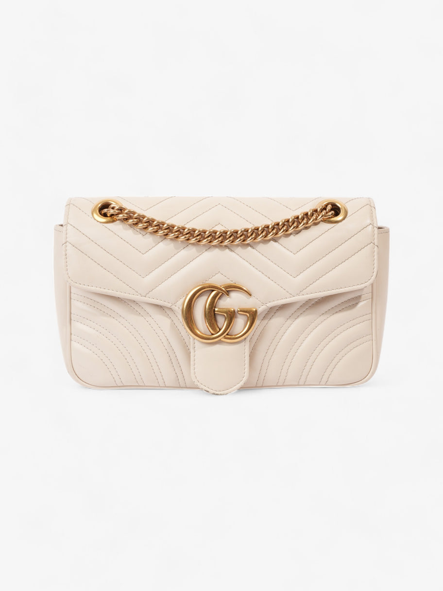 Gucci GG Marmont White Matelasse Leather Small Image 1