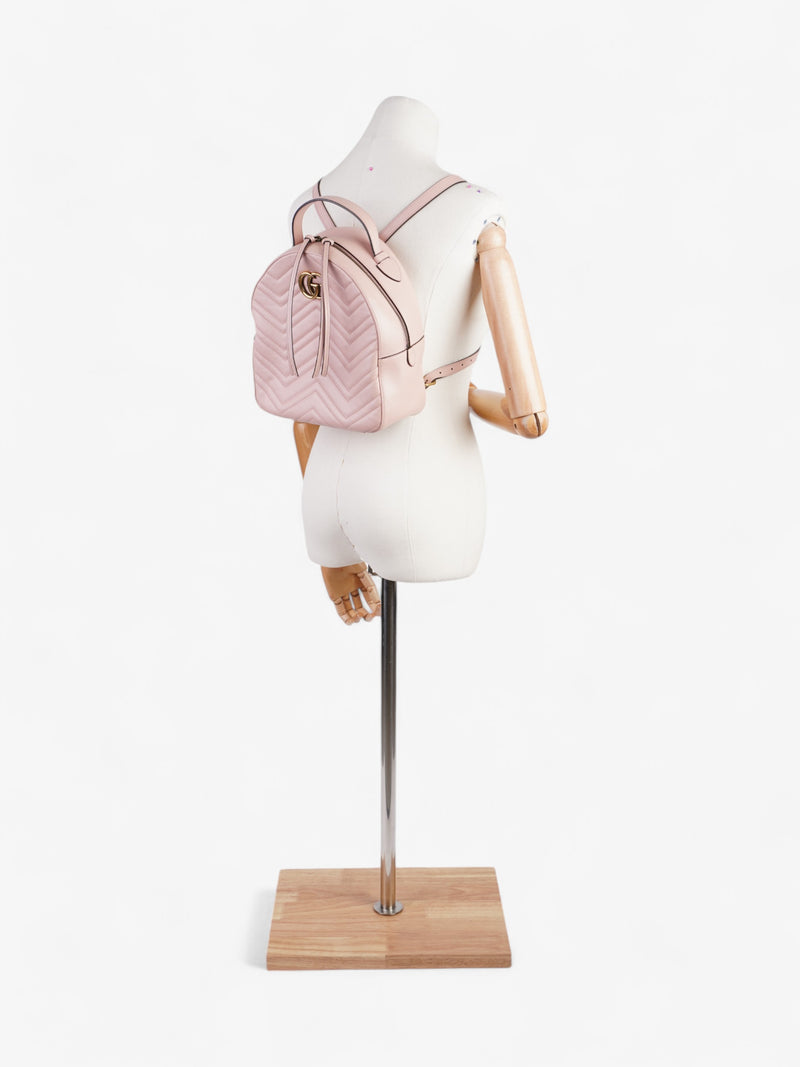  Gucci GG Marmont Backpack Pink Leather