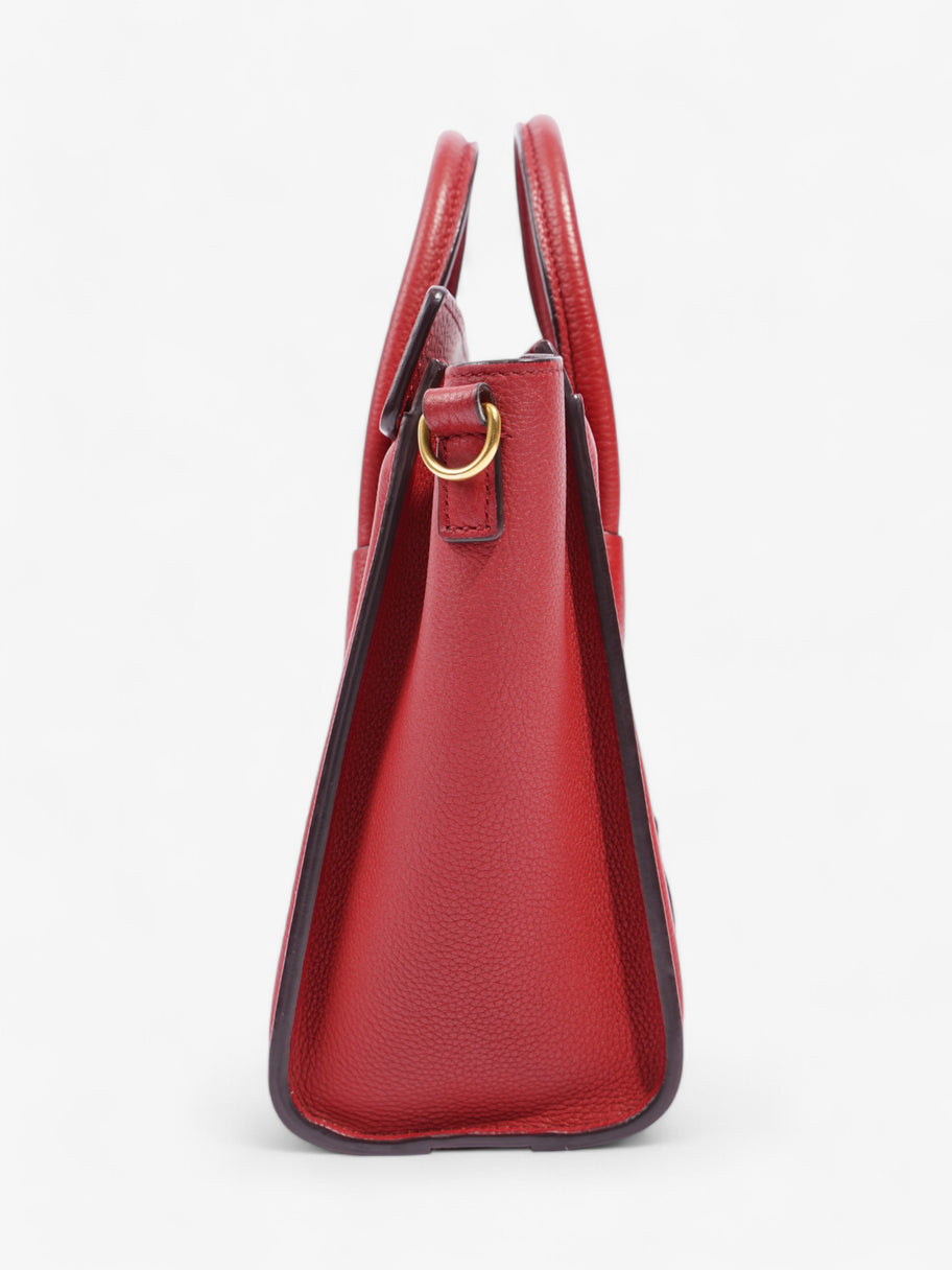 Celine Luggage Tote Red Leather Image 5