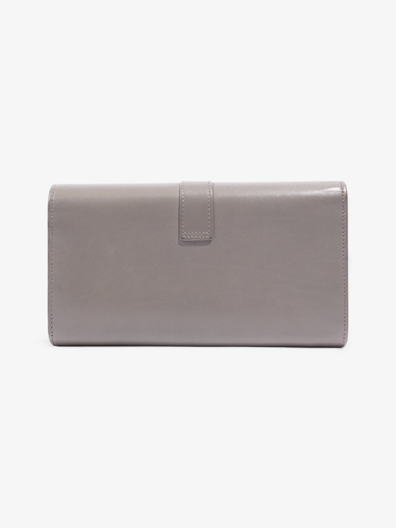  Saint Laurent Downtown Long Wallet Grey Calfskin Leather