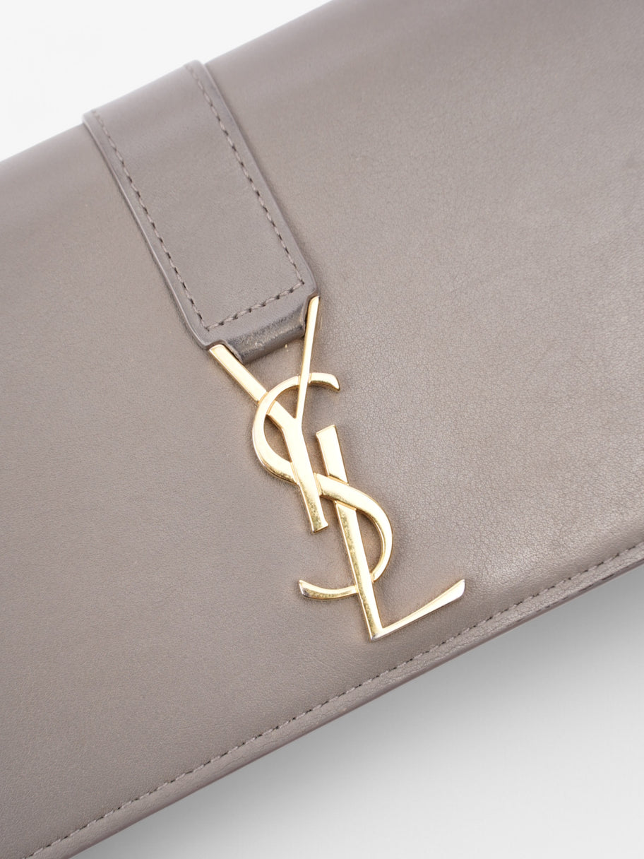 Saint Laurent Downtown Long Wallet Grey Calfskin Leather Image 3